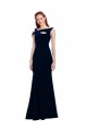 Buy Sleeveless Formal Crepe Mermaid Bridesmaid Dress / Prom Dress with Side Slit UK