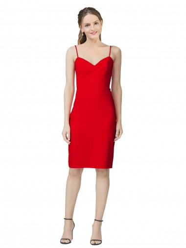 Buy Sleeveless Sheath Sweetheart Neckline Formal Crepe Bridesmaid Dress / Prom Homecoming Dress UK