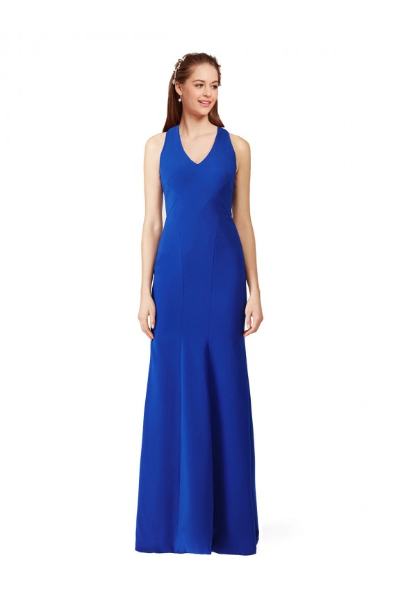 Buy Halter V-Neck Long A-Line Formal Crepe Bridesmaid Dress / Prom Dress UK