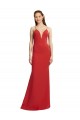 Buy Mermaid Plunging V-Neck Formal Crepe Bridesmaid Dress / Prom Dress with Wide Open Back UK