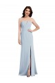 Buy Strapless Notch Crepe Bridesmaid Dress / Prom Dress with Front Slit UK