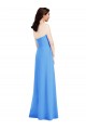 Buy Strapless Pleated Skirt Crepe Bridesmaid Dress / Prom Dress with Pockets UK