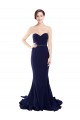Buy Strapless Sweetheart Neckline Crepe Bridesmaid Dress / Prom Dress with Satin Waistband UK