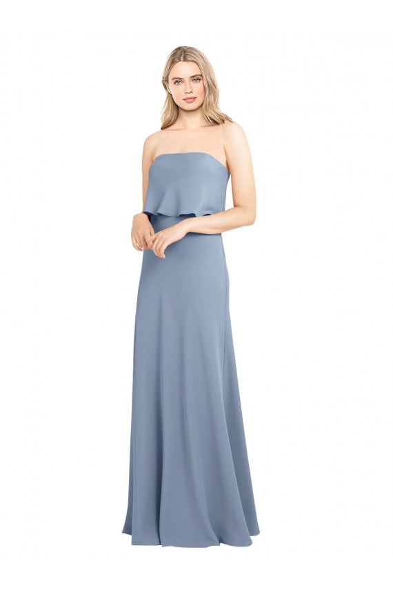 Buy High Neck Sheath Sleeveless Stretch Formal Crepe Bridesmaid Dress / Prom Dress UK