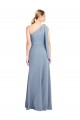 Buy Draped Flutter Sleeves One Shoulder Stretch Formal Crepe Bridesmaid Dress / Prom Dress UK