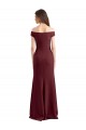 Buy Off the Shoulder Fit and Flare Stretch Crepe Bridesmaid Dress / Prom Dress UK