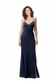 Buy Sweetheart Fit and Flare Stretch Formal Crepe Bridesmaid Dress / Prom Dress with Side Slit and Strappy Back UK