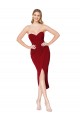 Buy Cocktail Length Sweetheart Mermaid Wrap Formal Crepe Bridesmaid Dress / Prom Dress UK