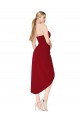 Buy Cocktail Length Sweetheart Mermaid Wrap Formal Crepe Bridesmaid Dress / Prom Dress UK