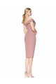 Buy Cocktail Knee Length Off the Shoulder Sweetheart Formal Crepe Bridesmaid Dress / Prom Dress UK