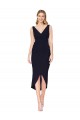 Buy Knee Length V-Neck Formal Crepe Short Cocktail Wrap Bridesmaid Dress / Prom Dress UK