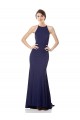 Buy High Neck Fishtail Formal Crepe Bridesmaid Dress / Prom Dress with Open Back Detail UK