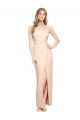 Buy Floor Length Square Neck Long Sheath Formal Crepe Bridesmaid Dress / Prom Dress  UK