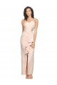 Buy Long Full Length Ruffles Strapless Low Back Crepe Bridesmaid Dress / Prom Dress with Straps UK