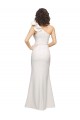 Buy One Shoulder Long Full Length Formal Crepe Bridesmaid Dress / Prom Dress with Ruffles and Side Split UK