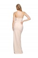 Buy Full Length Low Back Strapless Formal Crepe Bridesmaid Dress / Prom Dress with Thigh High Side Split UK