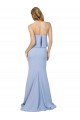 Buy Strapless Full Length Formal Crepe Bridesmaid Dress / Prom Dress with Bodice Overlay UK