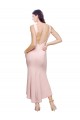 Buy High Neck Low V-Back Cocktail Midi Length Formal Crepe Bridesmaid Dress / Prom Dress UK