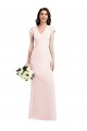 Buy Cap Sleeve A-Line Formal Crepe Bridesmaid Dress / Prom Dress with Pockets UK