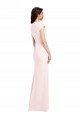 Buy Cap Sleeve A-Line Formal Crepe Bridesmaid Dress / Prom Dress with Pockets UK