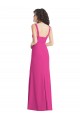 Buy Wide Strap Notch Empire Waist Bridesaid Dress with Front Slit UK