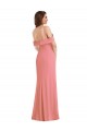 Buy One Shoulder Draped Cuff Maxi Bridesmaid Dress / Prom Dress with Front Slit UK