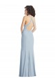 Buy High Neck Halter Formal Crepe Bridesmaid Dress / Prom Dress with Twist Criss Cross Back UK