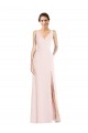 Buy Square Neck Low Back A-Line Bridesmaid Dress / Prom Dress with Front Slit and Pockets UK