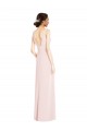 Buy Square Neck Low Back A-Line Bridesmaid Dress / Prom Dress with Front Slit and Pockets UK