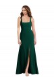 Buy Square Neck Trumpet Maxi Bridesmaid Dress / Prom Dress with Front Slit UK