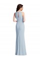 Buy Halter Maxi Bridesmaid Dress / Prom Dress with Cascade Ruffle Slit UK