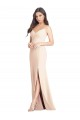 Buy Seamed Bodice Crepe Trumpet Bridesmaid Dress / Prom Dress with Front Slit UK