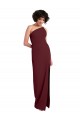 Buy Sleek One Shoulder Long Formal Crepe Bridesmaid Dress / Prom Dress with Daring Slit UK