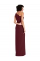 Buy Sleek One Shoulder Long Formal Crepe Bridesmaid Dress / Prom Dress with Daring Slit UK