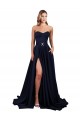 Buy Sweetheart Neckline Low Back Long Formal Crepe Bridesmaid Dress / Prom Dress with High Leg Spit UK