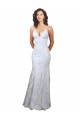 Buy V-Neckline Backless Floral Patterned Sequin Formal Bridesmaid Dress / Prom Dress UK