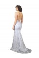 Buy V-Neckline Backless Floral Patterned Sequin Formal Bridesmaid Dress / Prom Dress UK