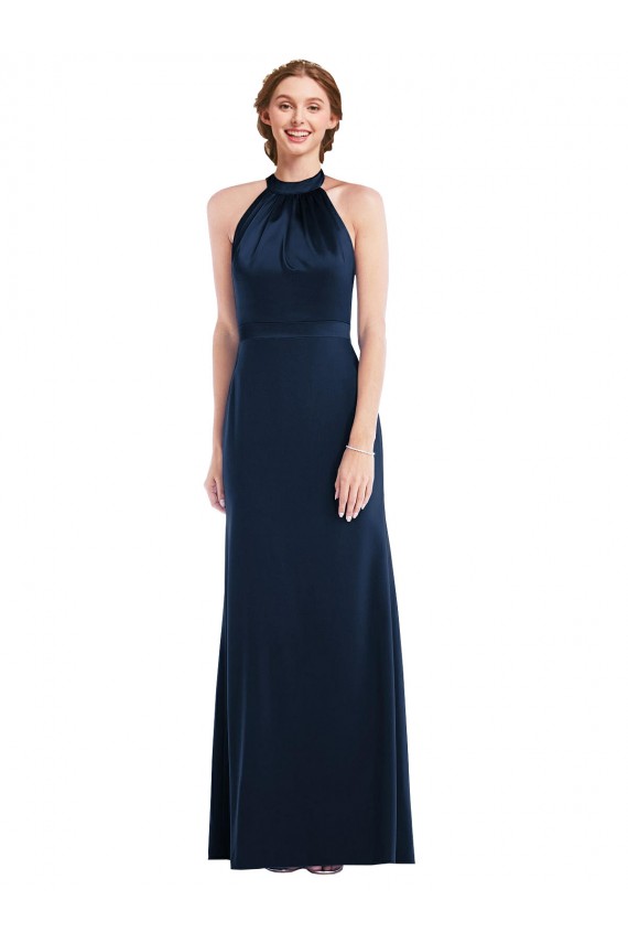 Buy High Neck Open Back Long Maxi Bridesmaid Dress / Prom Dress UK