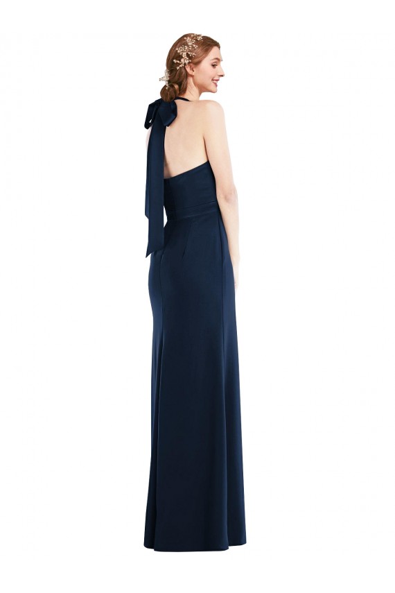 Buy High Neck Open Back Long Maxi Bridesmaid Dress / Prom Dress UK