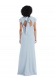 Buy Cap Sleeve Cutout Tie Back Trumpet Bridesmaid Dress UK