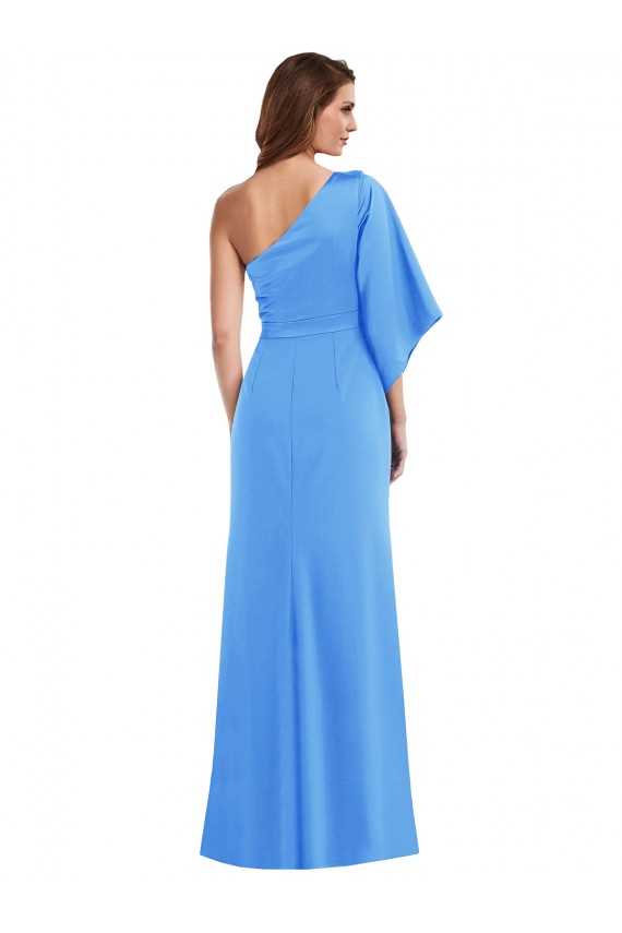 Buy One Shoulder Bell Sleeves Trumpet Bridesmaid Dress / Prom Dress UK