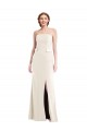 Buy Long Strapless Tuxedo Maxi Bridesmaid Dress / Prom Dress with Front Slit UK