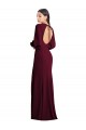 Buy Puff Sleeves Long Maxi Briddesmaid Dress with Cutout Tie Back UK