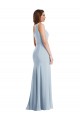 Buy Bold One Shoulder Trumpet Maxi Formal Crepe Bridesmaid Dress / Prom Dress UK