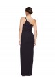 Buy Long Floor Length Formal Crepe Bridesmaid Dress / Prom Dress with Side Split and One Strap UK