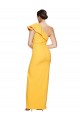 Buy One Shoulder Floor Length Formal Crepe Bridesmaid Dress / Prom Dress with Thigh High Split UK