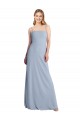 Buy Straight Neckline Crepe Slip Bridesmaid Dress / Prom Dress with Strappy Back UK