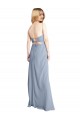Buy Straight Neckline Crepe Slip Bridesmaid Dress / Prom Dress with Strappy Back UK