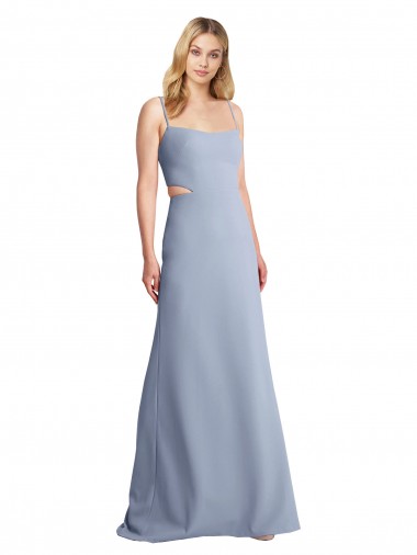 Buy Feminine Scoop Neckline Long Crepe Slip Bridesmaid Dress / Prom Dress  UK
