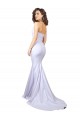 Buy Simple Long Strapless Sweetheart Mermaid Crepe Beach Wedding Dress UK